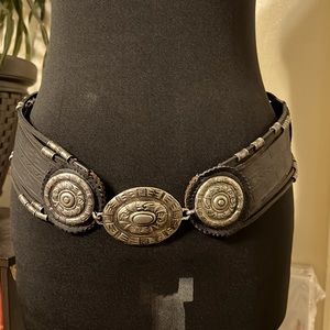 Free People Black Leather Boho Belt